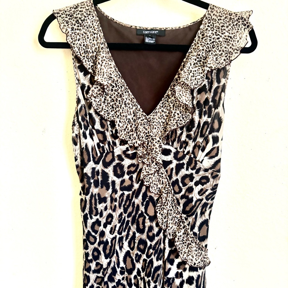 Karen Kane Animal Print Maxi Dress Size Large - Picture 3 of 8